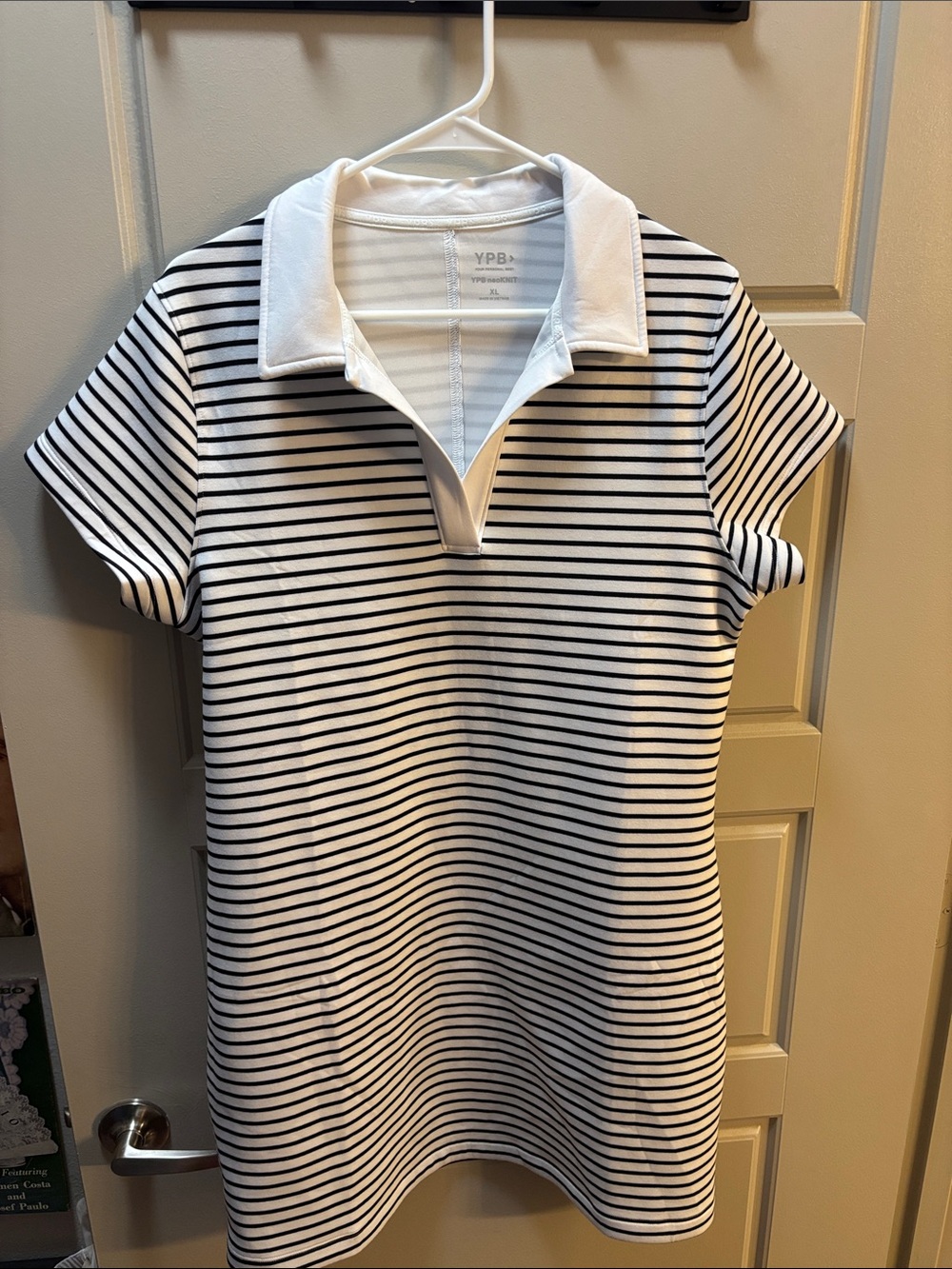 Abercrombie and Fitch Black & White Striped Polo Dress